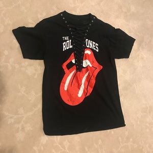 Rolling Stones lace up tshirt